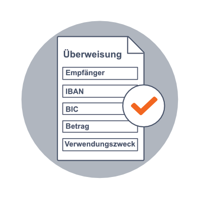 Grafik eines ausgefüllten Formulars.