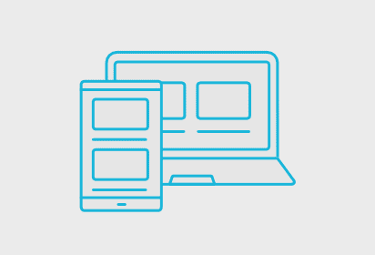 Grafik mit Handy und Laptop.
